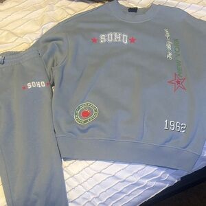 Pacsun SoHo crewneck & wide leg sweatpants